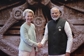 Le premier ministre Narendra Modi accueille à New Delhi des dirigeants venant du monde, dont la présidente de la Commission européenne Ursula von der Leyen.